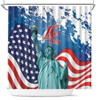 United States 4th Of July Shower Curtain USA Statue of Liberty Proud