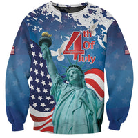 United States 4th Of July Sweatshirt USA Statue of Liberty Proud - Wonder Print Shop