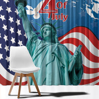 United States 4th Of July Window Curtain USA Statue of Liberty Proud - Wonder Print Shop