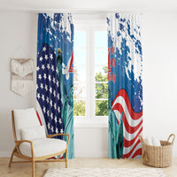 United States 4th Of July Window Curtain USA Statue of Liberty Proud - Wonder Print Shop