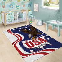 United States Independence Day Area Rug USA Bald Eagle Happy 4th Of July - Wonder Print Shop