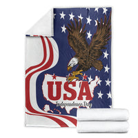 United States Independence Day Blanket USA Bald Eagle Happy 4th Of July