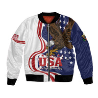 United States Independence Day Bomber Jacket USA Bald Eagle Happy 4th Of July - Wonder Print Shop