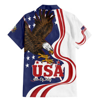 United States Independence Day Family Matching Mermaid Dress and Hawaiian Shirt USA Bald Eagle Happy 4th Of July - Wonder Print Shop