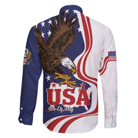 United States Independence Day Family Matching Mermaid Dress and Hawaiian Shirt USA Bald Eagle Happy 4th Of July - Wonder Print Shop