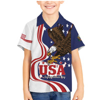 United States Independence Day Family Matching Mermaid Dress and Hawaiian Shirt USA Bald Eagle Happy 4th Of July - Wonder Print Shop