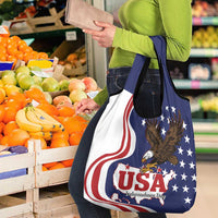 United States Independence Day Grocery Bag USA Bald Eagle Happy 4th Of July