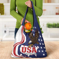 United States Independence Day Grocery Bag USA Bald Eagle Happy 4th Of July
