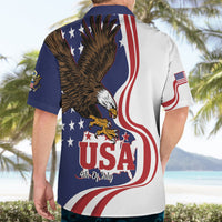 United States Independence Day Hawaiian Shirt USA Bald Eagle Happy 4th Of July - Wonder Print Shop