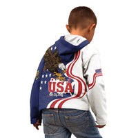 United States Independence Day Kid Hoodie USA Bald Eagle Happy 4th Of July - Wonder Print Shop