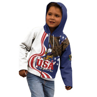 United States Independence Day Kid Hoodie USA Bald Eagle Happy 4th Of July - Wonder Print Shop