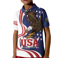 United States Independence Day Kid Polo Shirt USA Bald Eagle Happy 4th Of July - Wonder Print Shop