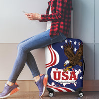 United States Independence Day Luggage Cover USA Bald Eagle Happy 4th Of July - Wonder Print Shop