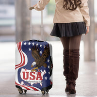 United States Independence Day Luggage Cover USA Bald Eagle Happy 4th Of July - Wonder Print Shop