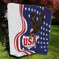 United States Independence Day Quilt USA Bald Eagle Happy 4th Of July - Wonder Print Shop