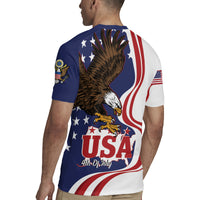 United States Independence Day Rugby Jersey USA Bald Eagle Happy 4th Of July - Wonder Print Shop