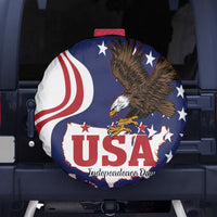 United States Independence Day Spare Tire Cover USA Bald Eagle Happy 4th Of July - Wonder Print Shop