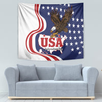 United States Independence Day Tapestry USA Bald Eagle Happy 4th Of July - Wonder Print Shop