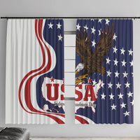 United States Independence Day Window Curtain USA Bald Eagle Happy 4th Of July - Wonder Print Shop