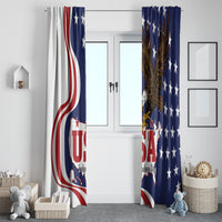 United States Independence Day Window Curtain USA Bald Eagle Happy 4th Of July - Wonder Print Shop