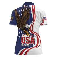 United States Independence Day Women Polo Shirt USA Bald Eagle Happy 4th Of July - Wonder Print Shop