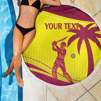 Custom West Indies Cricket Beach Blanket 2024 World Cup Go Windies - Wonder Print Shop