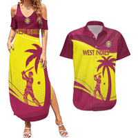 Custom West Indies Cricket Couples Matching Summer Maxi Dress and Hawaiian Shirt 2024 World Cup Go Windies - Wonder Print Shop