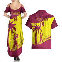Custom West Indies Cricket Couples Matching Summer Maxi Dress and Hawaiian Shirt 2024 World Cup Go Windies - Wonder Print Shop