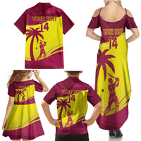 Custom West Indies Cricket Family Matching Summer Maxi Dress and Hawaiian Shirt 2024 World Cup Go Windies - Wonder Print Shop