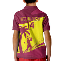 Custom West Indies Cricket Kid Polo Shirt 2024 World Cup Go Windies - Wonder Print Shop