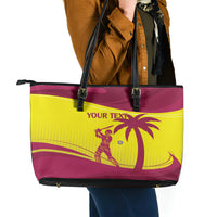 Custom West Indies Cricket Leather Tote Bag 2024 World Cup Go Windies - Wonder Print Shop