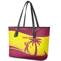 Custom West Indies Cricket Leather Tote Bag 2024 World Cup Go Windies - Wonder Print Shop
