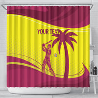 Custom West Indies Cricket Shower Curtain 2024 World Cup Go Windies