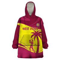 Custom West Indies Cricket Wearable Blanket Hoodie 2024 World Cup Go Windies - Wonder Print Shop