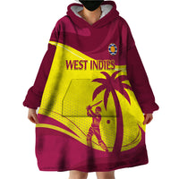 Custom West Indies Cricket Wearable Blanket Hoodie 2024 World Cup Go Windies - Wonder Print Shop