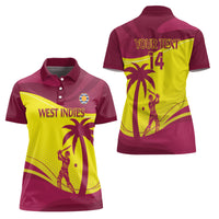 Custom West Indies Cricket Women Polo Shirt 2024 World Cup Go Windies - Wonder Print Shop