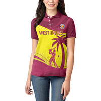 Custom West Indies Cricket Women Polo Shirt 2024 World Cup Go Windies - Wonder Print Shop