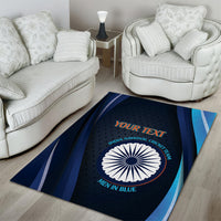 Custom India Cricket Area Rug 2024 World Cup Go Men in Blue - Wonder Print Shop