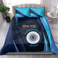Custom India Cricket Bedding Set 2024 World Cup Go Men in Blue - Wonder Print Shop