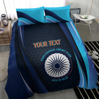 Custom India Cricket Bedding Set 2024 World Cup Go Men in Blue - Wonder Print Shop