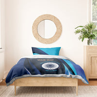 Custom India Cricket Bedding Set 2024 World Cup Go Men in Blue - Wonder Print Shop