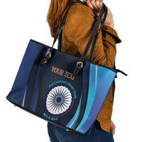 Custom India Cricket Leather Tote Bag 2024 World Cup Go Men in Blue - Wonder Print Shop