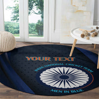 Custom India Cricket Round Carpet 2024 World Cup Go Men in Blue