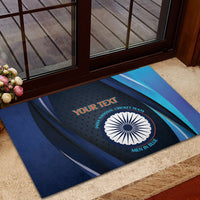 Custom India Cricket Rubber Doormat 2024 World Cup Go Men in Blue - Wonder Print Shop
