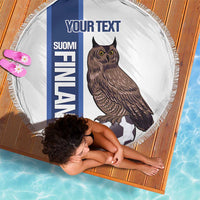 Custom Finland Football Beach Blanket Suomi Come On Huuhkajat