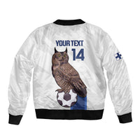 Custom Finland Football Bomber Jacket Suomi Come On Huuhkajat