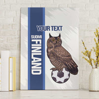 Custom Finland Football Canvas Wall Art Suomi Come On Huuhkajat