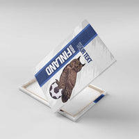 Custom Finland Football Canvas Wall Art Suomi Come On Huuhkajat