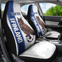 Custom Finland Football Car Seat Cover Suomi Come On Huuhkajat