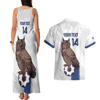 Custom Finland Football Couples Matching Tank Maxi Dress and Hawaiian Shirt Suomi Come On Huuhkajat